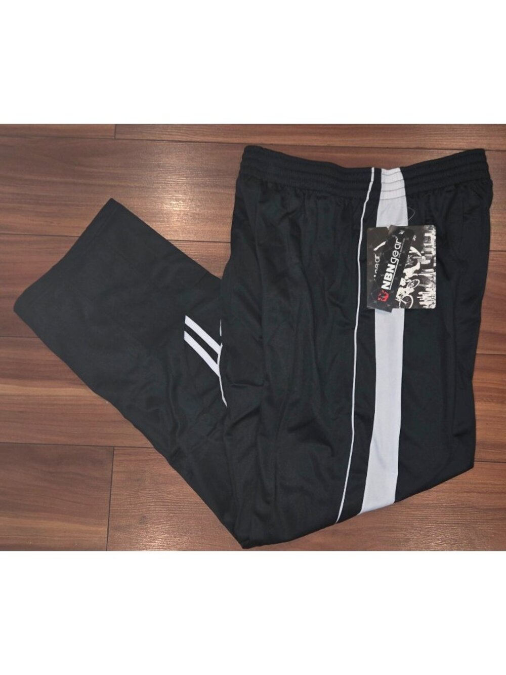 NBN Gear Black & White  Active Drawstring Sweatpants Men Size XL NEW AP-5009M